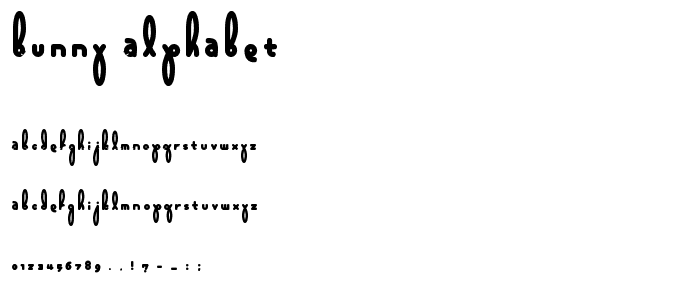 Bunny Alphabet font
